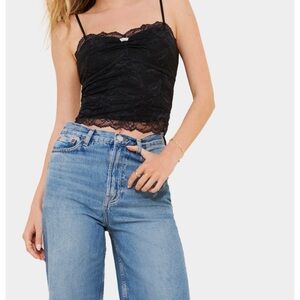 Free People NET size Xl Black Lace Camisole